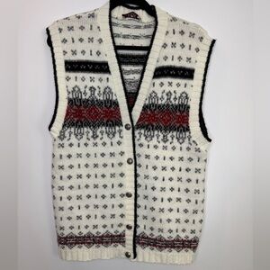 Vintage R&R nordic fair isles cozy winter Knit Sweater vest
